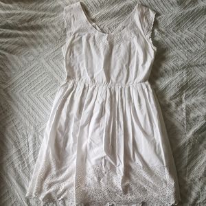 Boden White embroidered dress